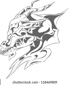 grey dragon tattoo