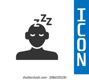 Grey Dreams icon isolated on white background. Sleep, rest, dream concept. Resting time and comfortable relaxation.  Vector