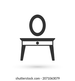 Icono de la tabla de dibujo gris aislado en fondo blanco.  Vector