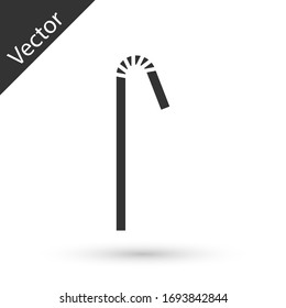 Icono de paja de plástico gris aislado sobre fondo blanco. Ilustración vectorial