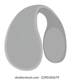 Grey  ears muffs. vector illustration