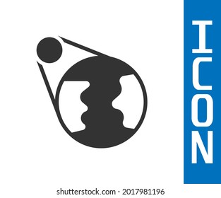 Grey Earth globe icon isolated on white background. World or Earth sign. Global internet symbol. Geometric shapes.  Vector