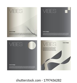 Grey Earth Tone Album Cover Design with minimalist futuristic design element for cover music album thumbnail spotify modern vibes