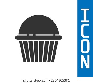 Graue Osterkuchensymbol einzeln auf weißem Hintergrund. Frohe Ostern!  Vektorgrafik