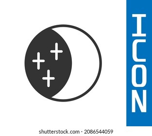 Grey Eclipse of the sun icon isolated on white background. Total sonar eclipse.  Vector
