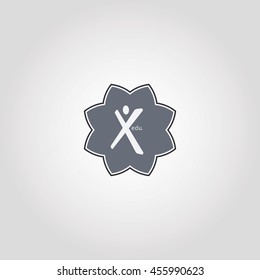 Grey education logo design with background