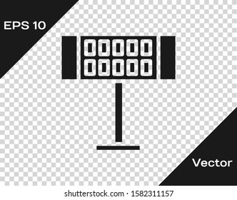 Grey Electric heater icon isolated on transparent background. Infrared floor heater with remote control. House climate control.  Vector Illustration