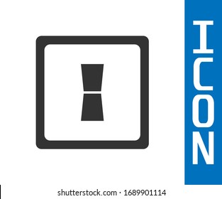 Grey Electric light switch icon isolated on white background. On and Off icon. Dimmer light switch sign. Concept of energy saving.  Vector Illustration