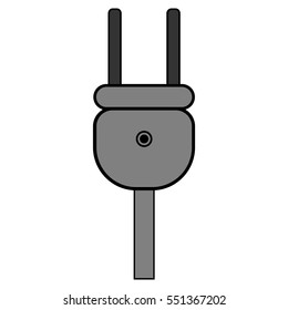 Grey electric plug icon. Vector eps 10.