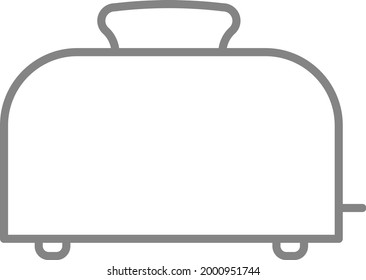 Grey electric toaster, illustration, on a white background.