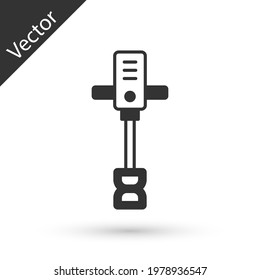Grey Electrical hand concrete mixer icon isolated on white background. Handheld electric cement mixer.  Vector
