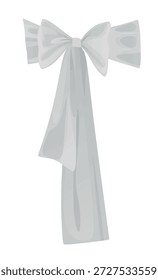 Graue, elegante Schleife. Vektorgrafik