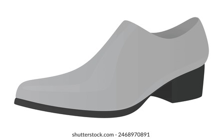 Zapato elegante gris. Ilustración vectorial