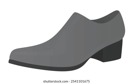 Grey  elegant shoe. vector illustration