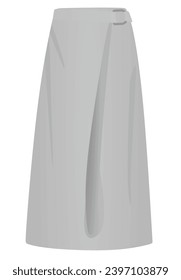 Grey elegant skirt. vector illustration