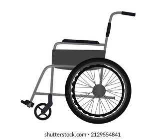 Grey empty wheelchair. vector illustration