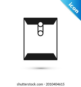 Grey Envelope icon isolated on white background. Received message concept. New, email incoming message, sms. Mail delivery service.  Vector