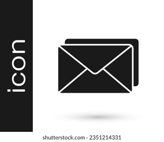 Grey Envelope icon isolated on white background. Email message letter symbol.  Vector Illustration