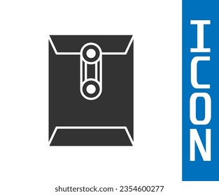 Grey Envelope icon isolated on white background. Email message letter symbol.  Vector Illustration
