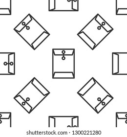 Grey Envelope icon isolated seamless pattern on white background. Email message letter symbol. Vector Illustration