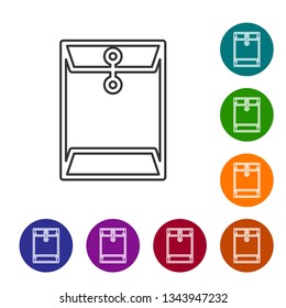 Grey Envelope line icon isolated on white background. Email message letter symbol. Vector Illustration