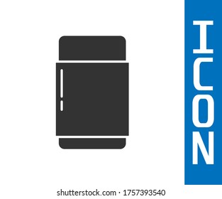 Grey Eraser or rubber icon isolated on white background.  Vector Illustration