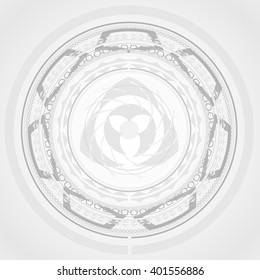 grey ethnic round design element meditation yoga