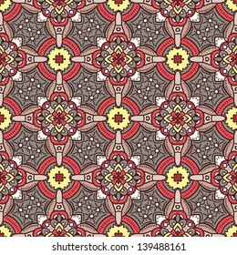 grey ethnicity pattern. floral seamless pattern with ethnicity motif