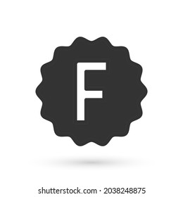 Grey Exam paper with incorrect answers survey icon isolated on white background. Bad mark of test results.  Vector