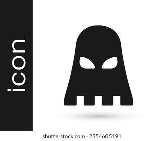 Grey Executioner mask icon isolated on white background. Hangman, torturer, executor, tormentor, butcher, headsman icon.  Vector