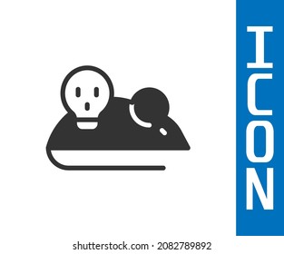 Grey Experimental mouse icon isolated on white background.  Vector