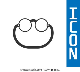 Grey Eyeglasses icon isolated on white background.  Vector