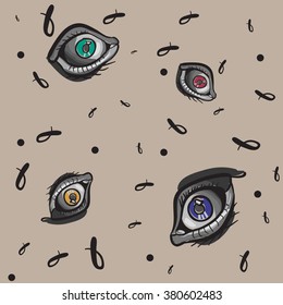 Grey eyes seamless