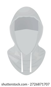 Grey face cover gear. vector
