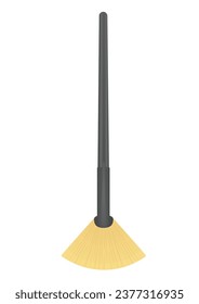 Grey facial make up brush. vector