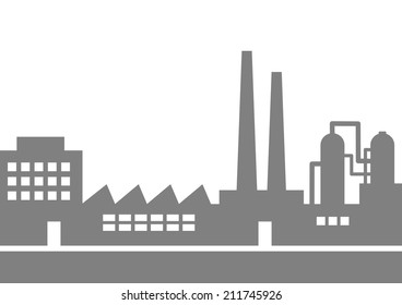 Grey factory icon 