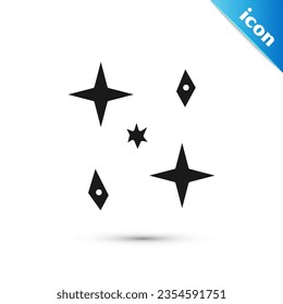 Grey Falling stars icon isolated on white background. Meteoroid, meteorite, comet, asteroid, star icon.  Vector Illustration