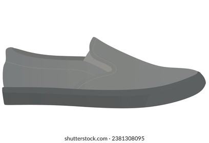 Grey fashion shoe. vector illustration