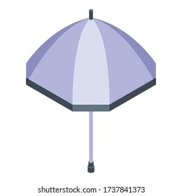 Grey fashion umbrella icon. Isometric of grey fashion umbrella vector icon for web design isolated on white background