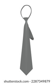 Corbata gris de moda. ilustración vectorial