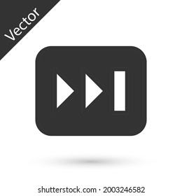 Gray Schnell, nach vorne, Symbol einzeln auf weißem Hintergrund.  Vektorgrafik