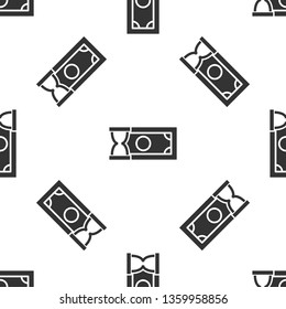 Grey Fast payments icon isolated seamless pattern on white background. Fast money transfer payment. Financial services, fast loan, time is money, cash back concept. Vector Illustration