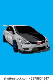 Arte vector de modificación de alto rendimiento FD 2 de color gris tipo R