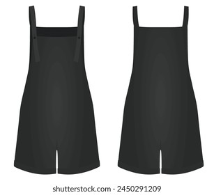 Grey female romper pants. vector