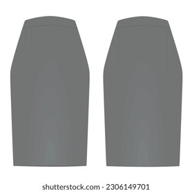 Grey female skirt. vector illustration