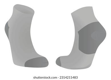 Grey female socks. vector illustration