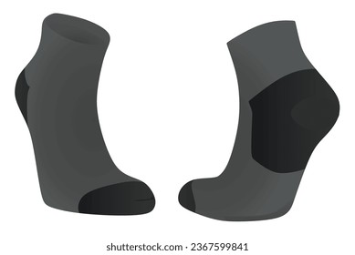 Grey female socks. vector illustration