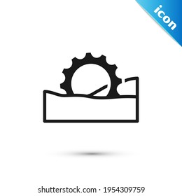 Grey Ferris wheel icon isolated on white background. Amusement park. Childrens entertainment playground, recreation park.  Vector