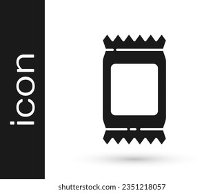 Grey Fertilizer bag icon isolated on white background.  Vector Illustration
