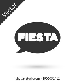 Grey Fiesta icon isolated on white background. Vector.
